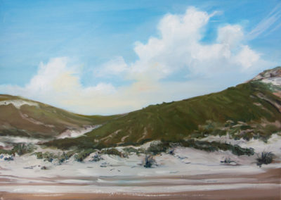 Dünen hinter dem Strand, Katrin Göldner, Malerei, 70 x 50 cm