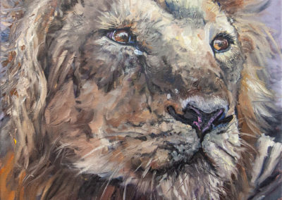 Löwe, Katrin Göldner, Malerei, 40 x 33 cm
