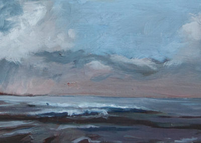 Himmel trifft Meer, Katrin Göldner, Malerei, 50 x 20 cm