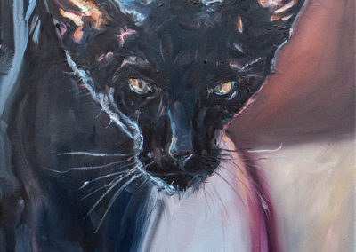 Puma, Katrin Göldner, Malerei, 40 x 33 cm
