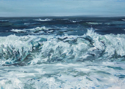 Nordseewellen Katrin Göldner Malerei, 50 x 25 cm